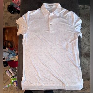 Peter Millar Utopia Burger Performance Jersey Golf Polo Shirt  Mens Size Medium